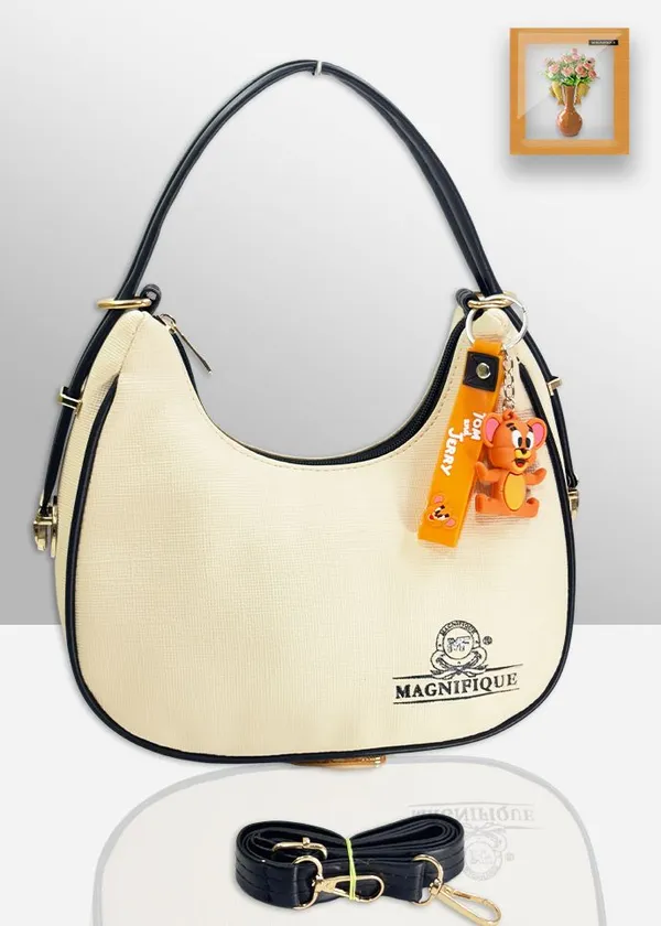 Black_Pu_Solid_Casual_Keychain_Sling_Bag_For_Women