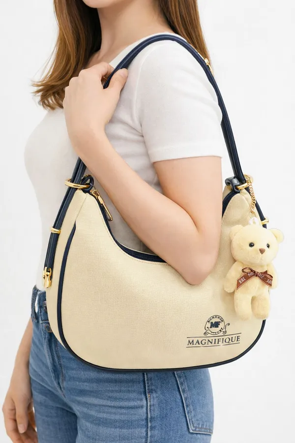 Black_Pu_Solid_Casual_Keychain_Sling_Bag_For_Women
