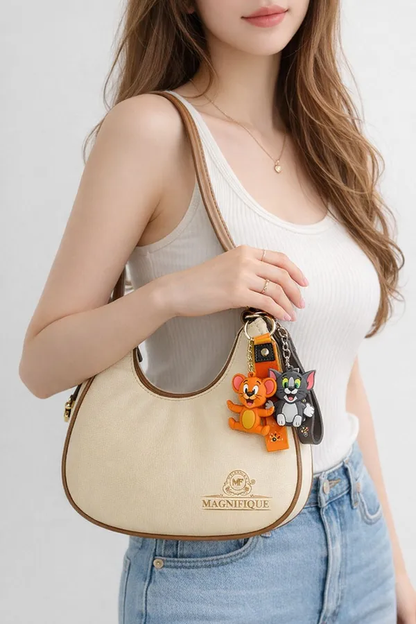 Khaki_Pu_Solid_Sling_Bag_For_Women
