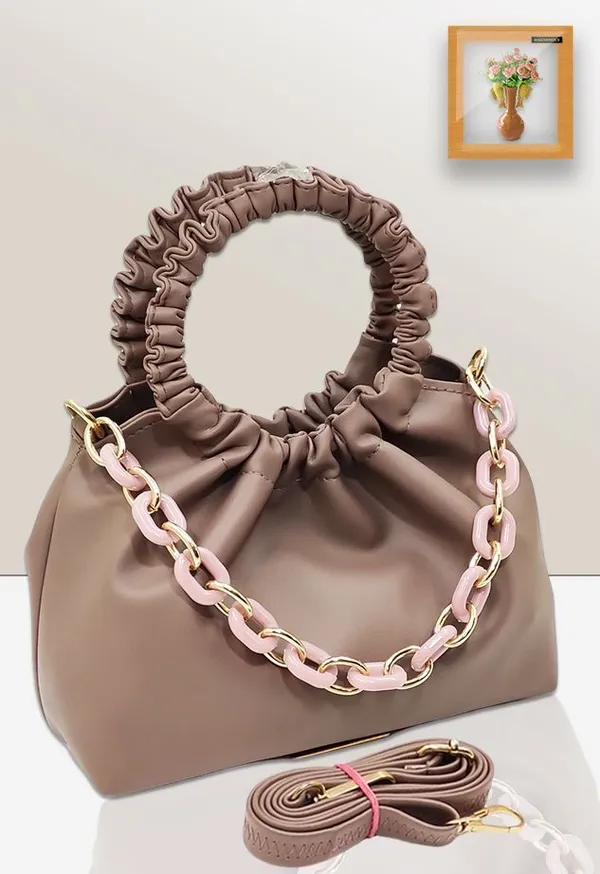 Brown_Pu_Solid_Chain_Strap_Sling_Bag_For_Women