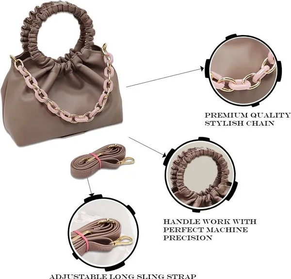 Brown_Pu_Solid_Chain_Strap_Sling_Bag_For_Women