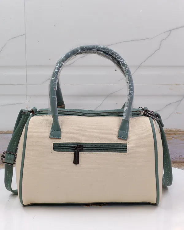 Green_Beige_Pu_Duffle_Style_Sling_Bag_For_Women