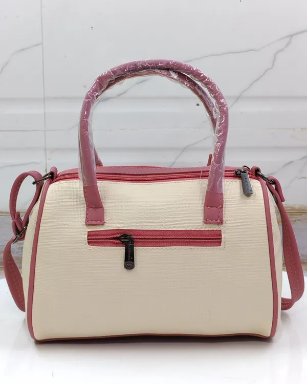 Pink_Pu_Duffle_Style_Sling_Bag_For_Women