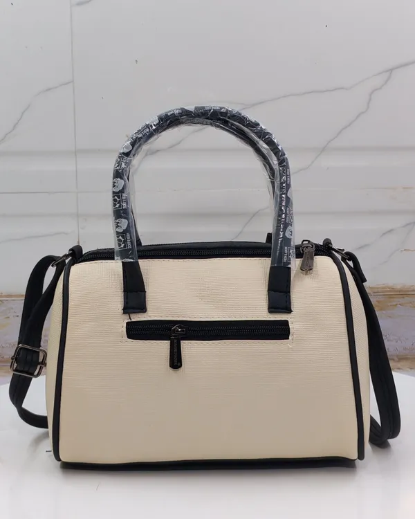 Black_Pu_Duffle_Style_Sling_Bag_For_Women