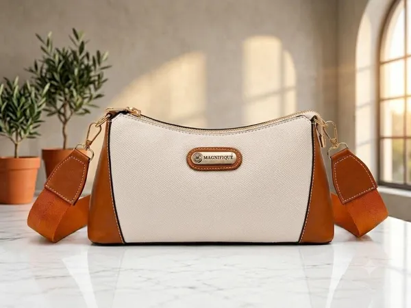 Camel_Pu_Solid_Sling_Bag_For_Women