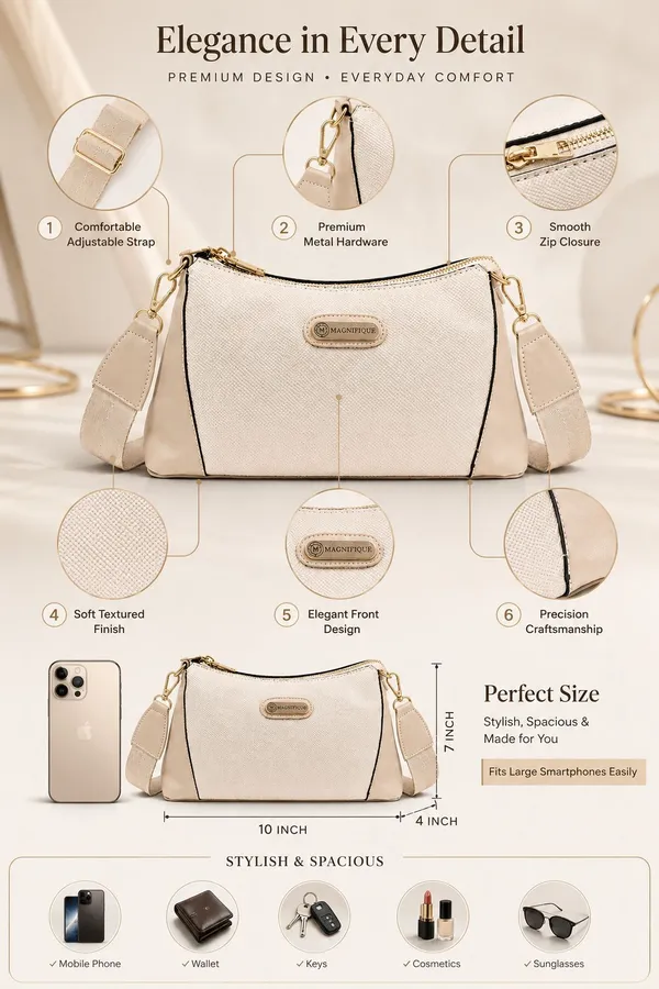Khaki_Pu_Solid_Sling_Bag_For_Women