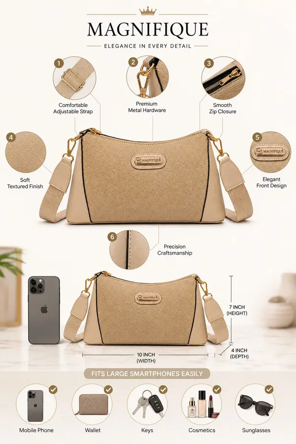 Beige_Pu_Solid_Sling_Bag_For_Women
