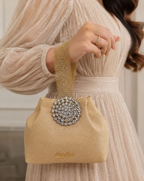 Gold_Pu_Solid_Sling_Bag_For_Women