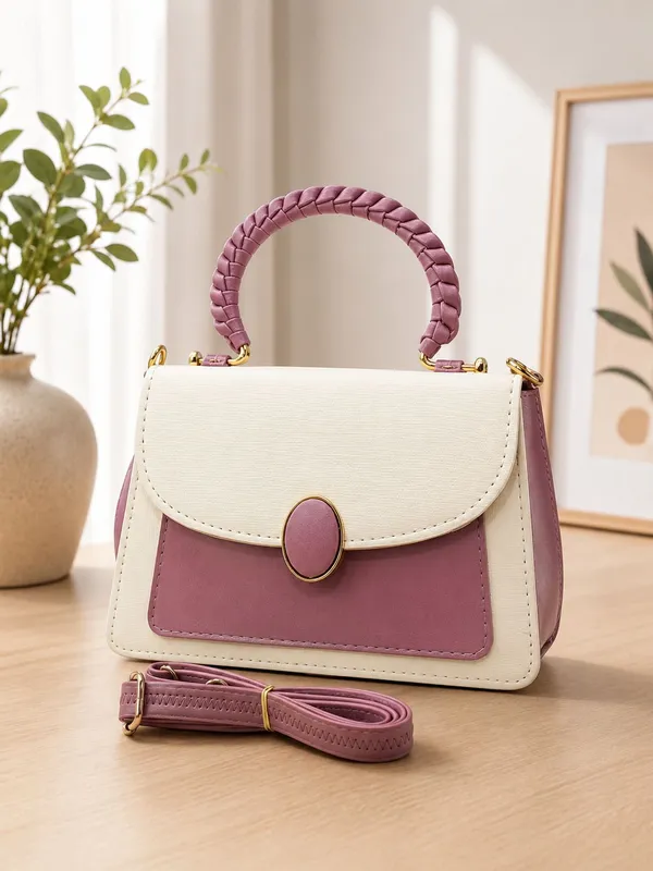 Pink_Pu_Quilted_Box_Sling_Bag_For_Women