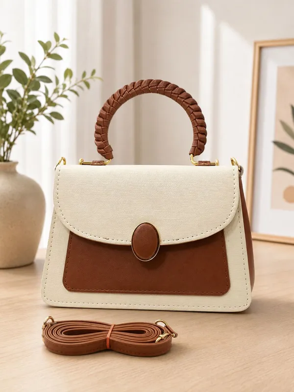 Tan_Pu_Quilted_Box_Sling_Bag_For_Women