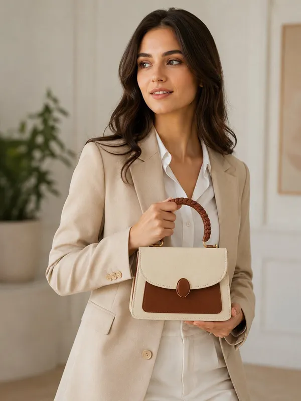 Tan_Pu_Quilted_Box_Sling_Bag_For_Women