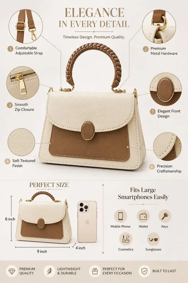 Khaki_Pu_Quilted_Box_Sling_Bag_For_Women