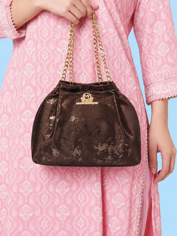 Brown_Pu_Embellished_Sling_Bag_For_Women