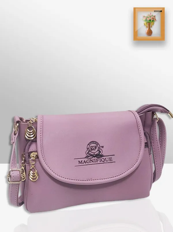 Purple_Pu_Solid_Sling_Bag_For_Women
