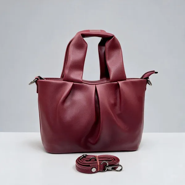 Pink_Pu_Solid_Casual_Zip_Sling_Bag_For_Women