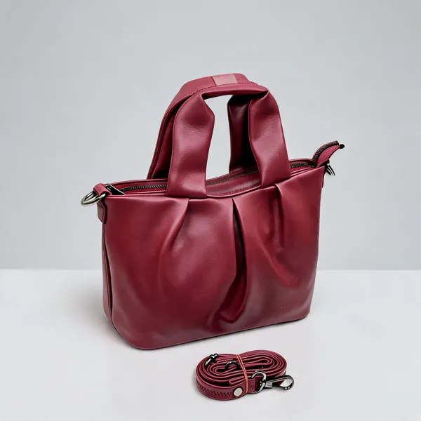 Pink_Pu_Solid_Casual_Zip_Sling_Bag_For_Women