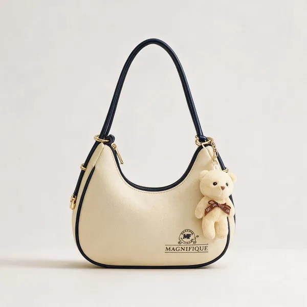 Black_Pu_Solid_Casual_Keychain_Sling_Bag_For_Women