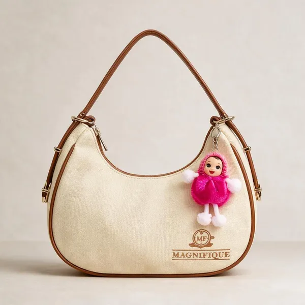 Khaki_Pu_Solid_Sling_Bag_For_Women