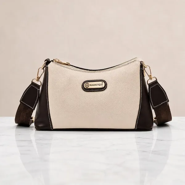 Cream_Pu_Self_Design_Sling_Bag_For_Women