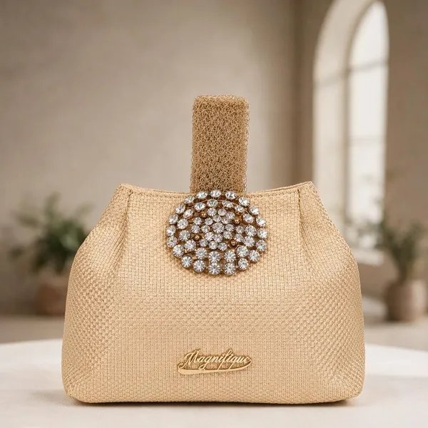 Gold_Pu_Solid_Sling_Bag_For_Women