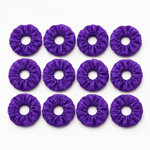 Purple_Satin_Hair_Scrunchies_For_Women_And_Girls