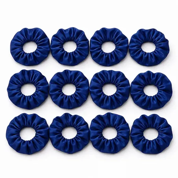 Navy_Blue_Satin_Hair_Scrunchies_For_Women_And_Girls