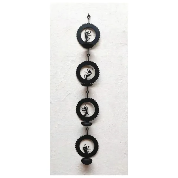 Wrought_Iron_Tribal_Dancer_Round_Tealight_Holder_Set_Of_4
