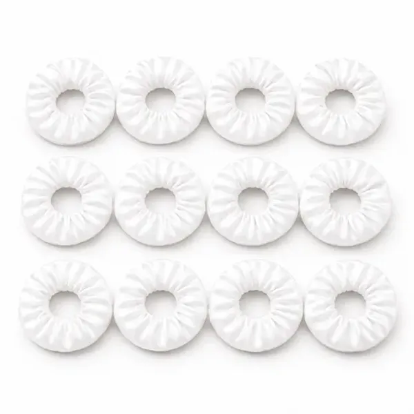 White_Satin_Elasticated_Hair_Scrunchie_For_Women