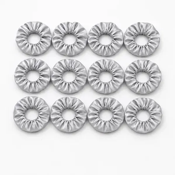 Silver_Satin_Hair_Scrunchies_For_Women_And_Girls