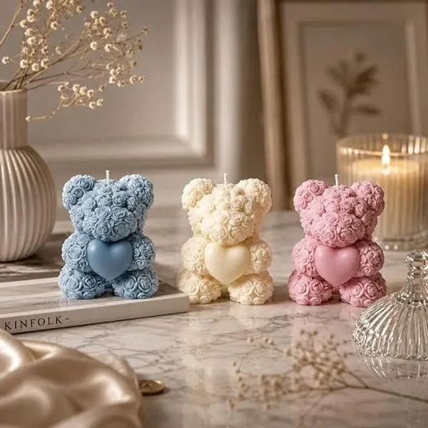 Soy_Wax_Teddy_Bear_Shaped_Floral_Scented_Candle_Set_Of_3