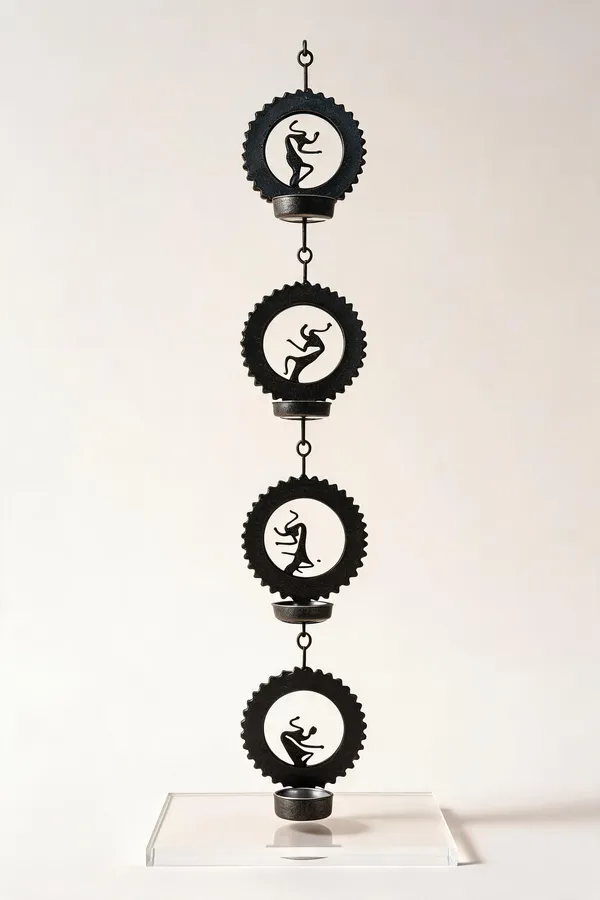 Wrought_Iron_Tribal_Dancer_Round_Tealight_Holder_Set_Of_4