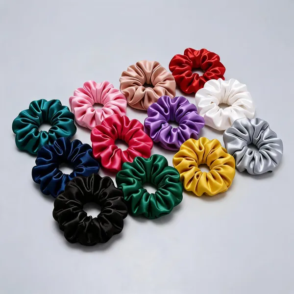 Multicolour_Silk_Elasticated_Hair_Scrunchie_Set_For_Women