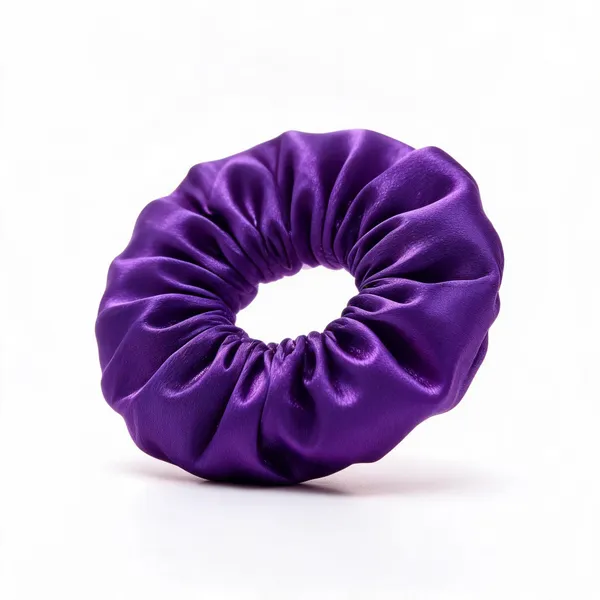 Purple_Satin_Hair_Scrunchies_For_Women_And_Girls