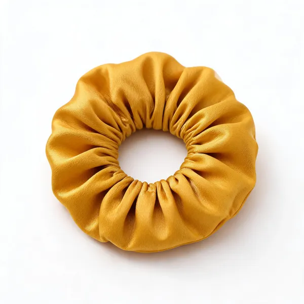 Mustard_Yellow_Satin_Hair_Scrunchies_For_Women_And_Girls