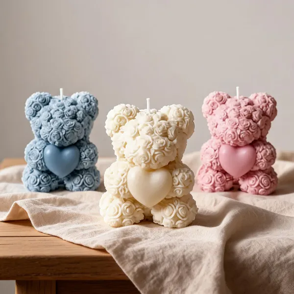 Soy_Wax_Teddy_Bear_Shaped_Floral_Scented_Candle_Set_Of_3