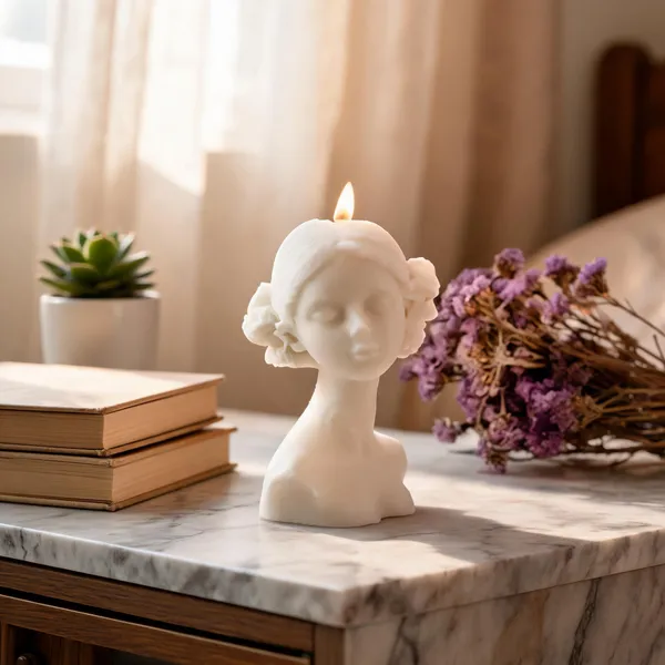 Soy_Wax_Floral_Women_Sculpture_Scented_Candle