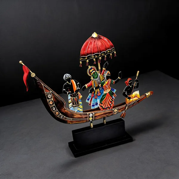Wrought_Iron_Multicolor_Kathakali_Boat_Cultural_Showpiece