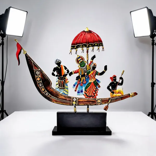 Wrought_Iron_Multicolor_Kathakali_Boat_Cultural_Showpiece
