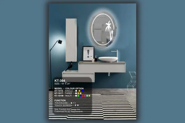 Oval_Floral_Design_LED_Wall_Mirror