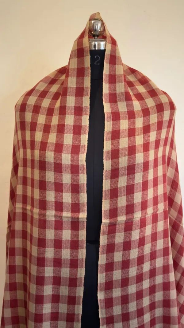 Red_Woven_Checked_Shawl_For_Women