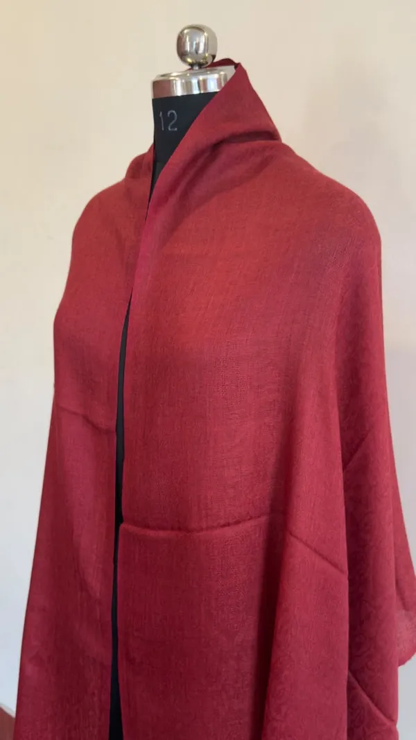 Red_Textured_Open_Front_Long_Shrug_for_Women
