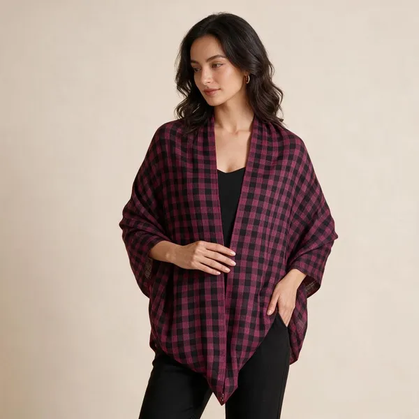 Pink_And_Black_Shawl
