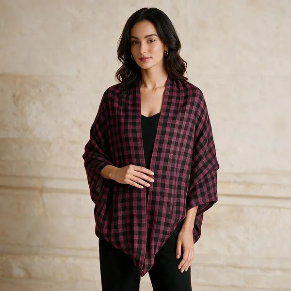 Pink_And_Black_Shawl