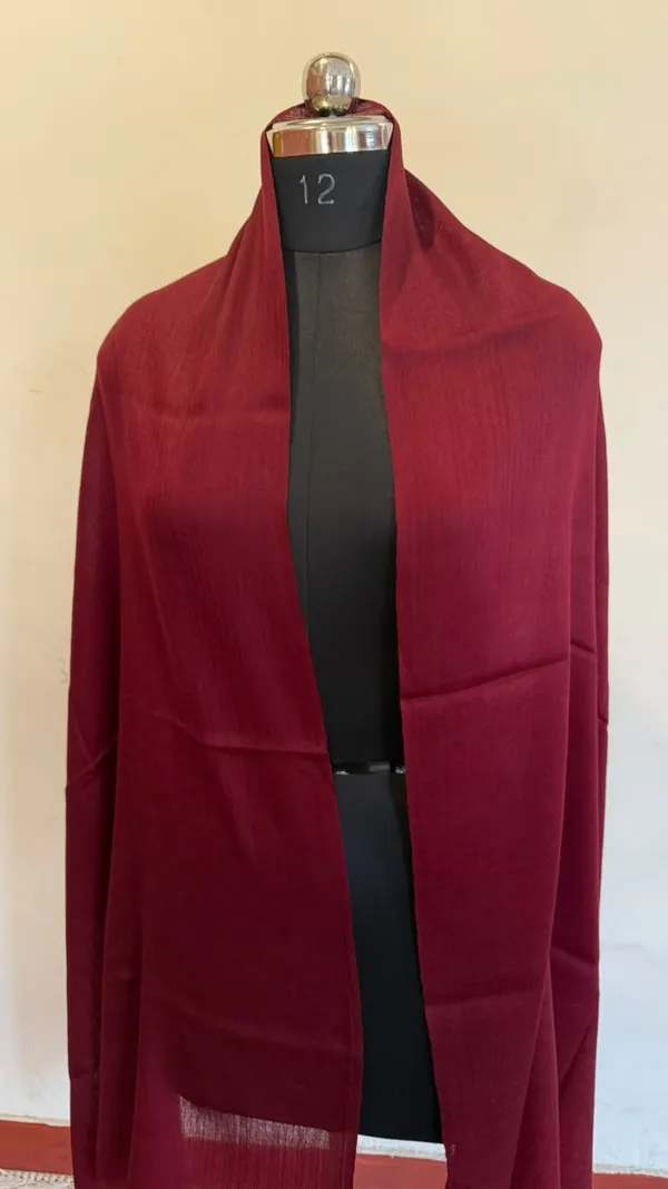 Maroon_Solid_Draped_Shawl_for_Women