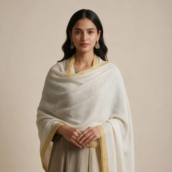 White_Textured_Open_Shawl_For_Women