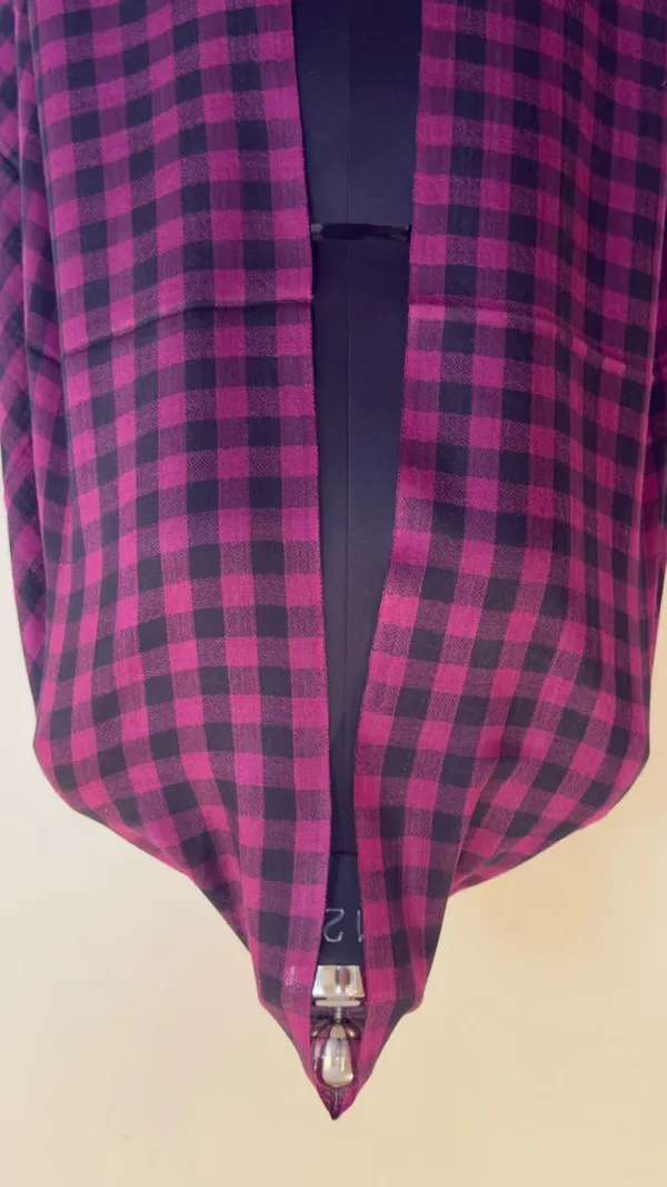 Pink_And_Black_Checkered_Folding_Umbrella