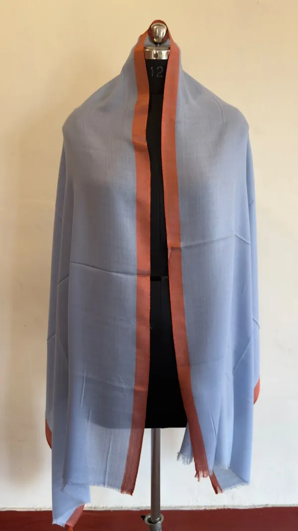 Light_Blue_Orange_Border_Stole_for_Women