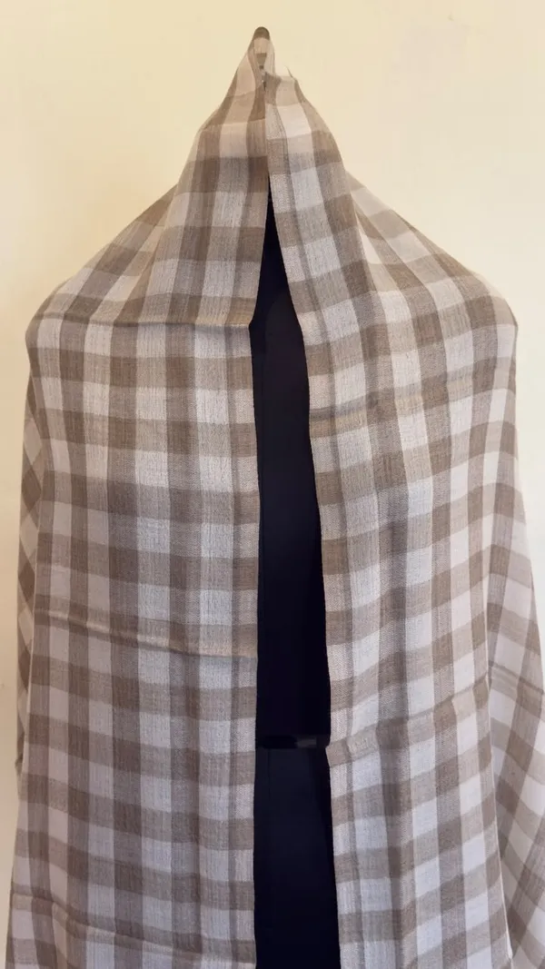 Beige_Woven_Checkered_Shawl_for_Women