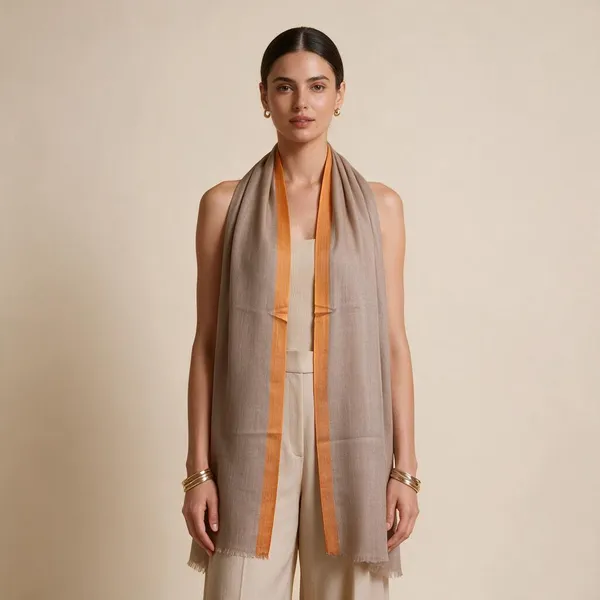 Beige_Woven_Border_Shawl_For_Women