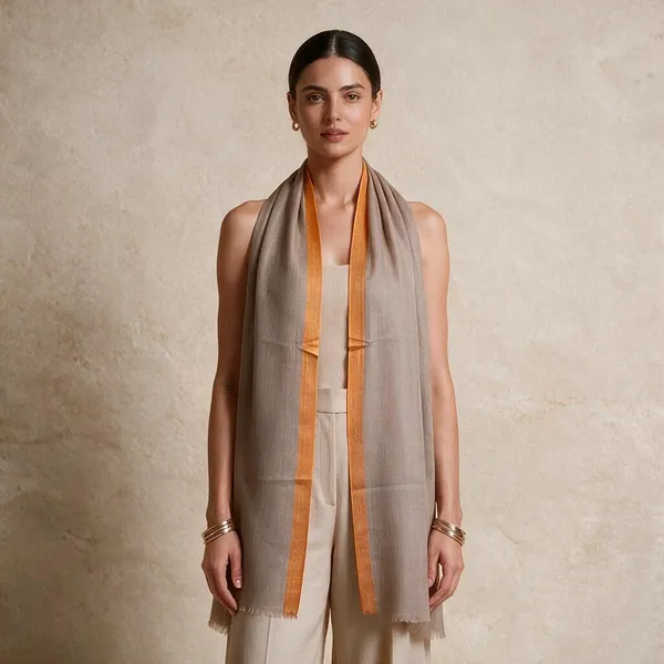 Beige_Woven_Border_Shawl_For_Women